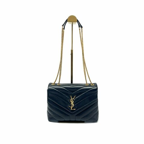 Saint Laurent YSL 黑金 loulou 中號 肩背包