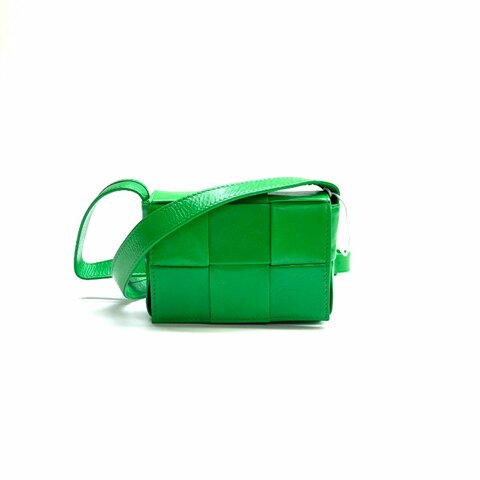 Bottega Veneta bv 綠色 編織 Cassette mini 六格 肩背包