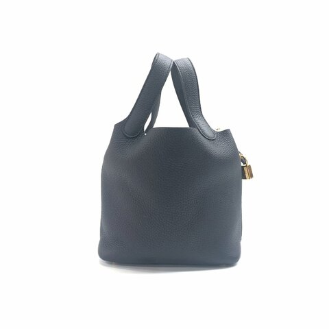 Hermès 黑金 菜籃子18 u刻 手提包