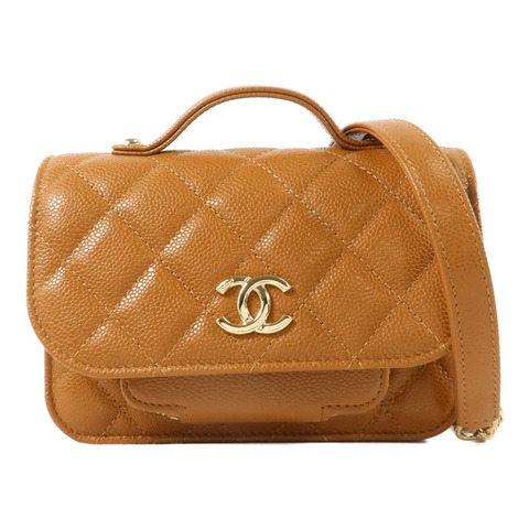 CHANEL 牛皮皮革Mini Business Affinity手挽肩背兩用袋