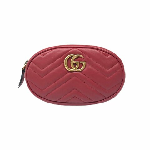 Gucci 紅色 marmont 馬蒙 腰包 肩背包