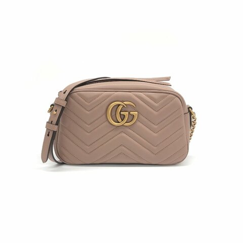 Gucci 奶茶色 marmont GG 相機 新標 肩背包