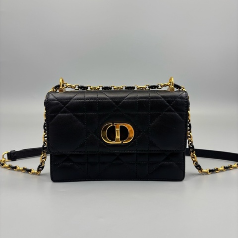 Dior 迪奧 新款 Miss caro 黑金鍊條斜挎包 尺寸19*12