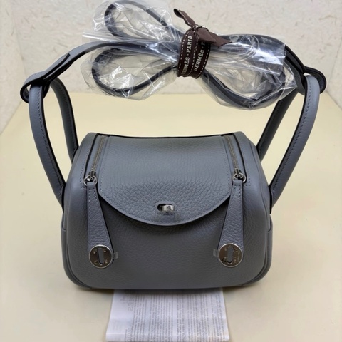 有購正✨全新 G刻 mini lindy 木偶灰銀扣 TC皮 26年9月票