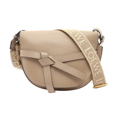 LOEWE 羅威 Small Gate 肩背包 灰色 牛皮 A650T20X40