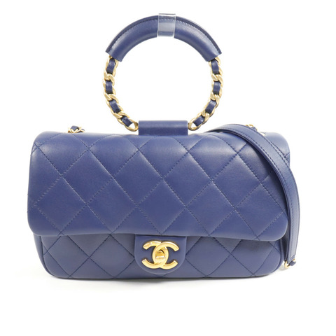 CHANEL 羊皮皮革Classic Flap With Handle手挽肩背兩用袋
