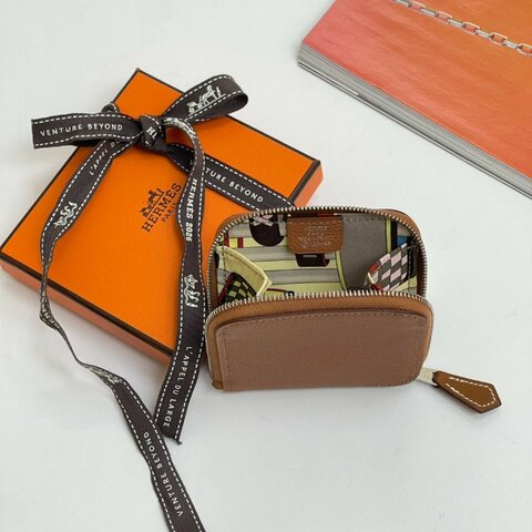 HERMES 絲巾零錢包 K刻