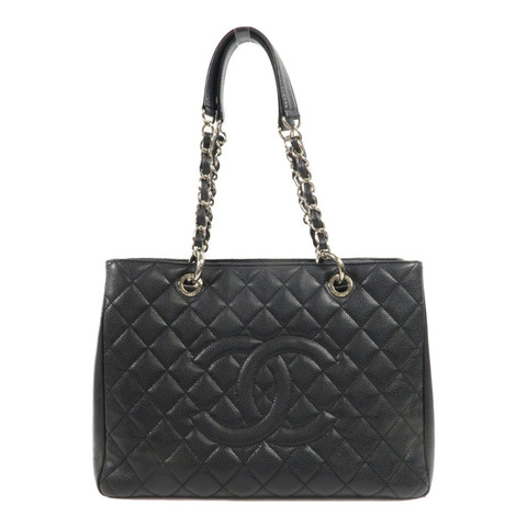 CHANEL 牛皮皮革GST Grand Shopping Tote Bag鏈帶肩背袋