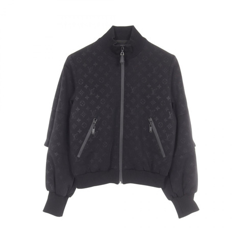 路易威登 (LOUIS VUITTON) 壓花 Monogram 圖案夾克 其他外套 RW221W D97 FMJA26 尼龍聚氨酯 黑色 二手 女款