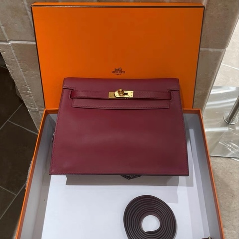 Hermes 爱马仕 kelly danse 超美 波尔多红 金扣 EC皮 Y