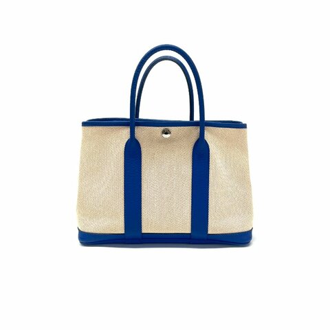 Hermès 法國藍 花園30 C刻 手提包