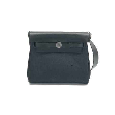 Hermès 黑銀 herbag mini K刻 肩背包