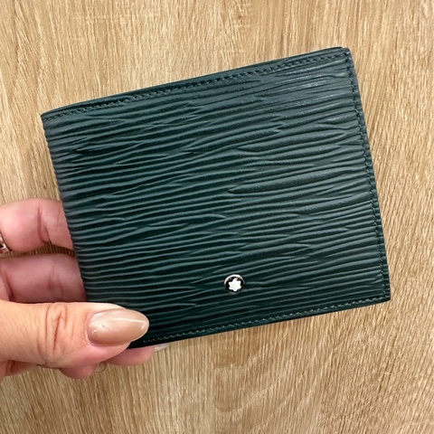Montblanc 英倫綠4810系列對開8卡短夾MB130936