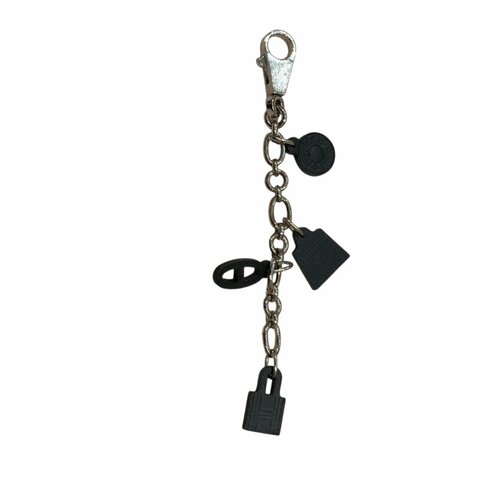 HERMES 愛馬仕 AMULETTES 鑰匙圈 不鏽鋼 銀釦