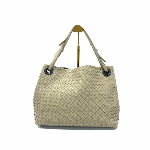 Bottega Veneta bv 淺灰 bella 雙橋 編織 肩背包
