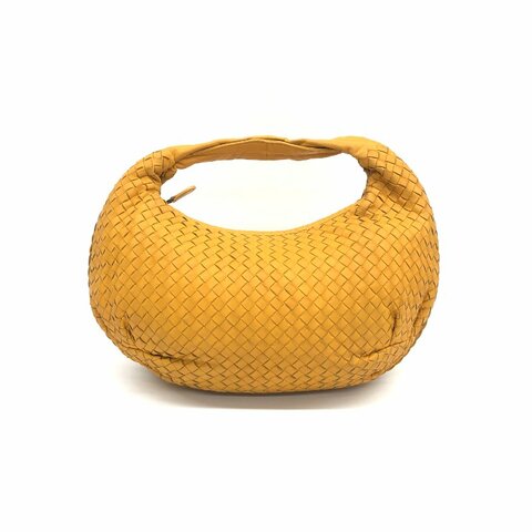 Bottega Veneta BV Bottega Veneta 和尚包 黃色 編織 羊皮 肩背包 腋下包