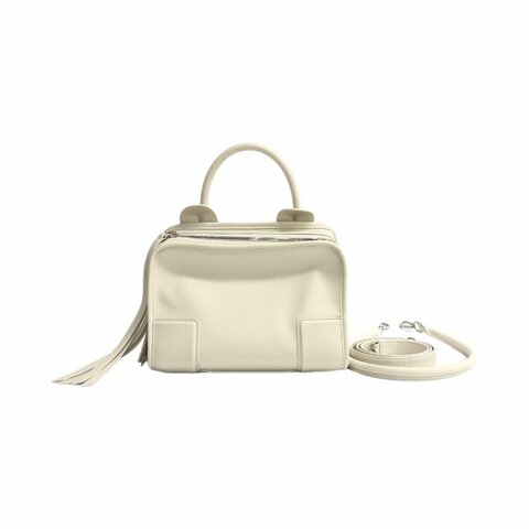 LOEWE 小號 Lion Intarsio Amazona 180 白色 肩背包 全新全套