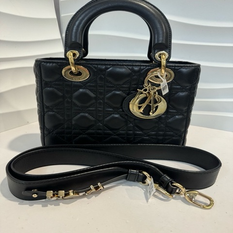 Dior 迪奧 黑金四格戴妃包