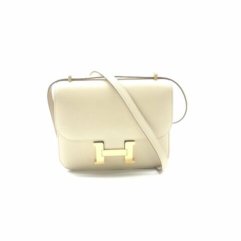 Hermès 奶昔白 康康 mini W刻 肩背包