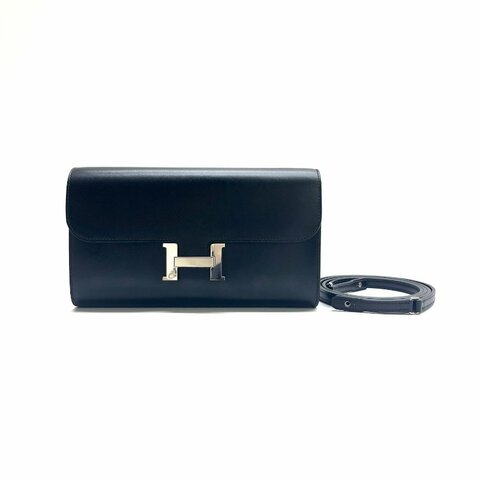 Hermès 露思同款 H 黑銀 康康 to go u刻 box皮 肩背包