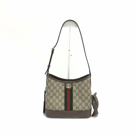 Gucci 米色 老花 Ophidia 拼皮 肩背包