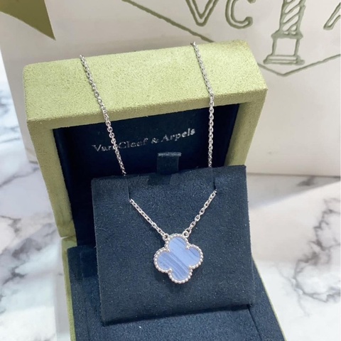 VCA Van Cleef & Arpels Vintage Alhambra 紫玉髓 中號項鏈 近全新