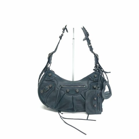 Balenciaga 黑色 Le cagole 擦色做舊 牛皮 S號 肩背包