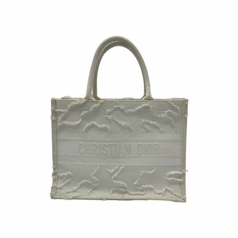 Dior 白色 中號 book tote 蕾絲感 刺繡 肩背包