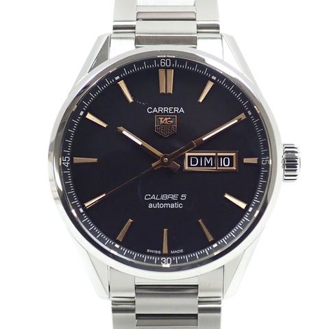 TAG Heuer Carrera Calibre 5 男士自動腕錶，不鏽鋼材質，WAR201C.BA0723，手動上鍊，C212225