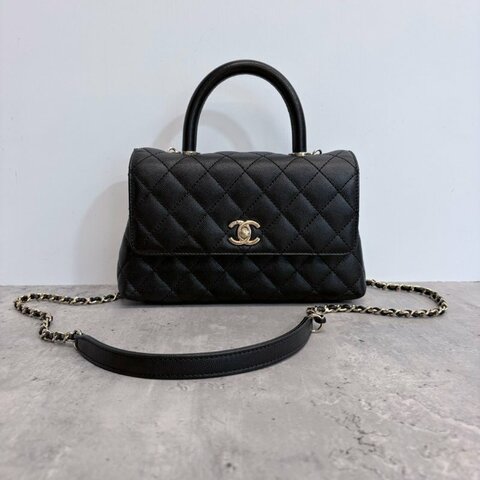 Chanel Coco handle24 黑金 98新 全配
