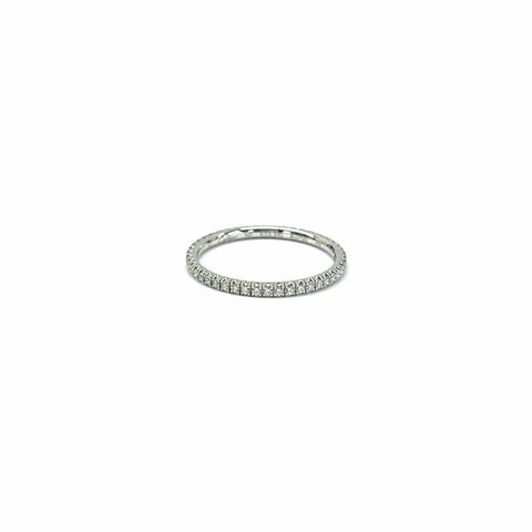 Cartier 18k白金 etincelle 1.5mm 50 滿鑽 戒指
