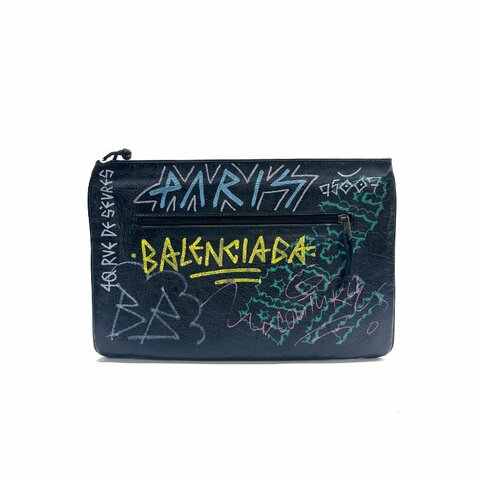 Balenciaga 黑色 塗鴉 手包