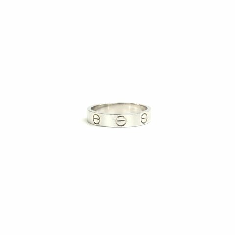 Cartier Love白金 窄 50碼 戒指