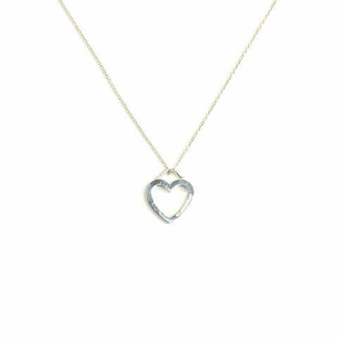 Tiffany & Co. / 925銀 鏤空愛心項鏈 鏈長40釐米