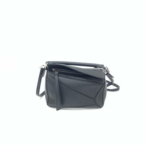 LOEWE 黑色 puzzle mini 肩背包