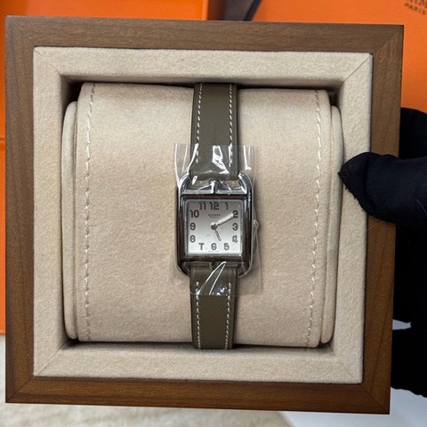 999新hermes 愛馬仕cape cod石英手錶 大象灰錶帶 尺寸23mm PM小號