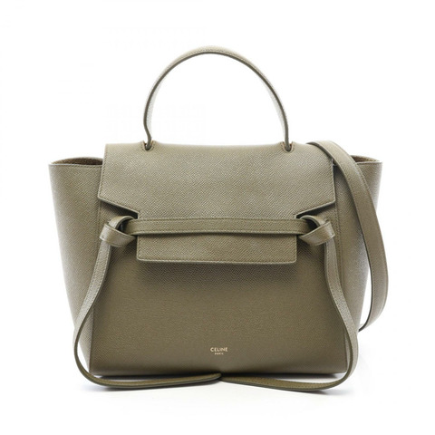 CELINE BELT BAG MICRO 單肩斜背包 皮革 卡其色 二手 女士