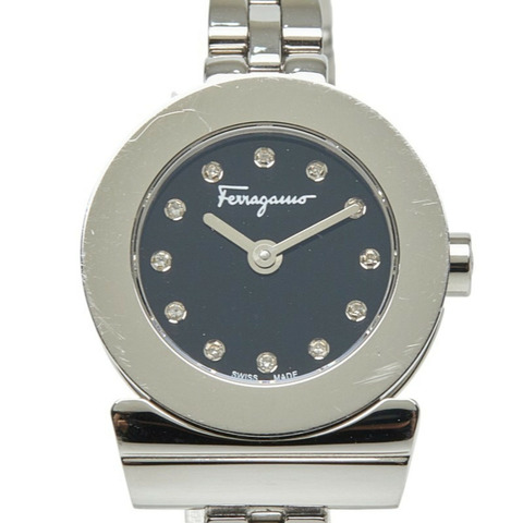Salvatore Ferragamo Gancini SFBF00218 石英錶 黑色錶盤 不鏽鋼 女士腕錶