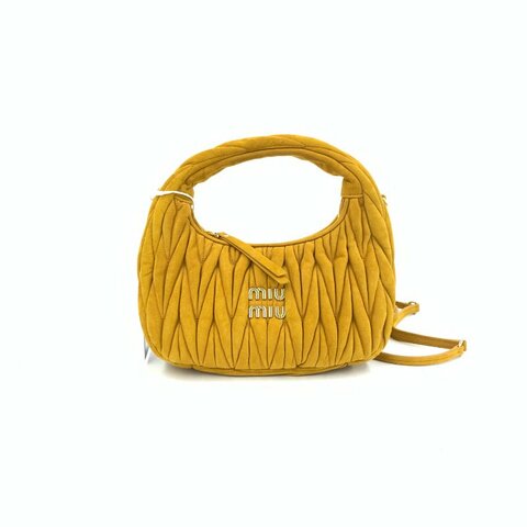 Miu Miu 黃色 wander matelasse hobo 小號 手提包
