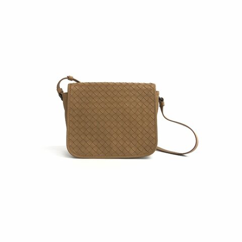 Bottega Veneta bv 橄欖色 編織 翻蓋 斜背包