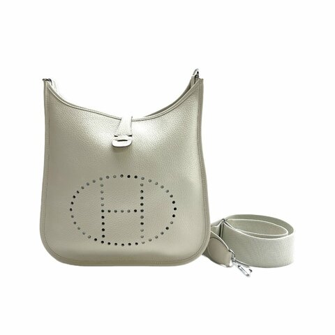 Hermès 奶昔白 Evelyne 29 K刻 肩背包