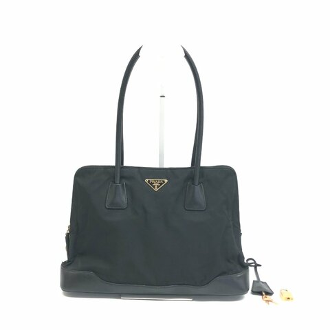 PRADA PRADA 黑色 尼龍logo 肩背包