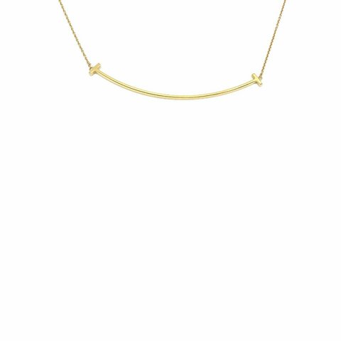 Tiffany & Co. 18k玫瑰金 笑臉 大號 項鏈