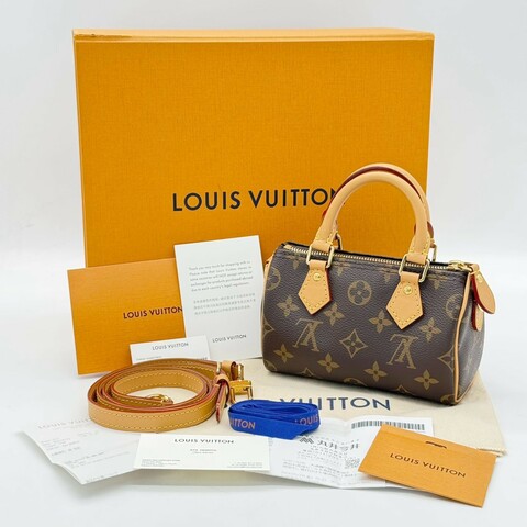 Louis Vuitton 路易威登 Speedy nano 經典棕色 斜背包 手提包 枕頭包 2024 年