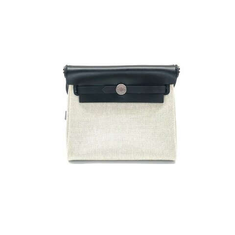 Hermès 杏綠 herbag mini 帆布 k刻 肩背包