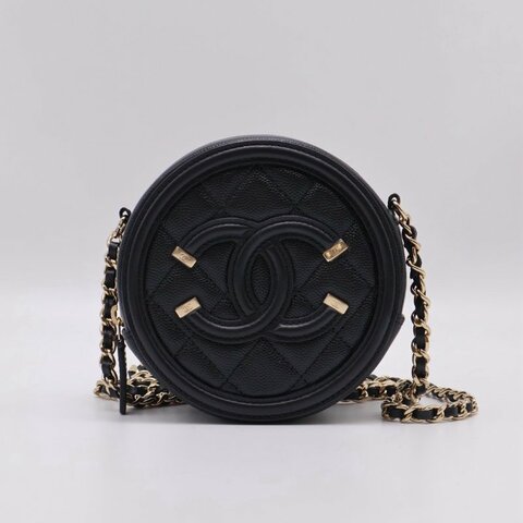 CHANEL 小圓餅鍊包 - 黑金30開