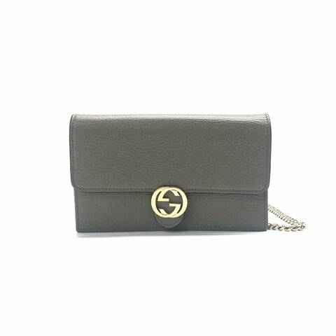 Gucci 灰色 風琴 woc 肩背包