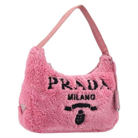 PRADA 粉紅銀色配件收納包 Auth 207550V