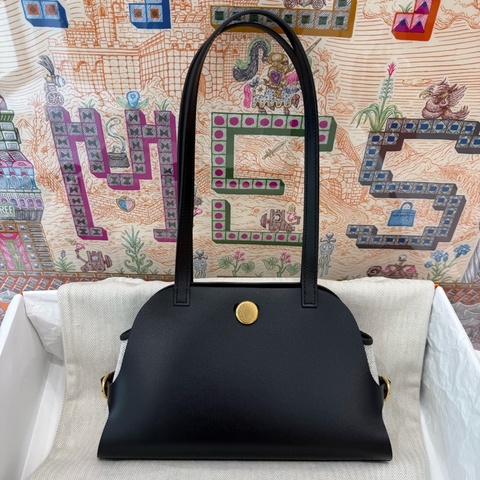 愛馬仕/Hermes Tablier Sellier手提包 黑金  全新全套帶票 。