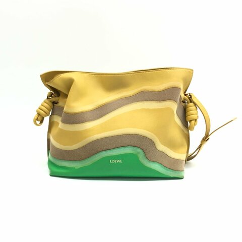 LOEWE 黃色 最新版 flamenco 福袋 中號 肩背包